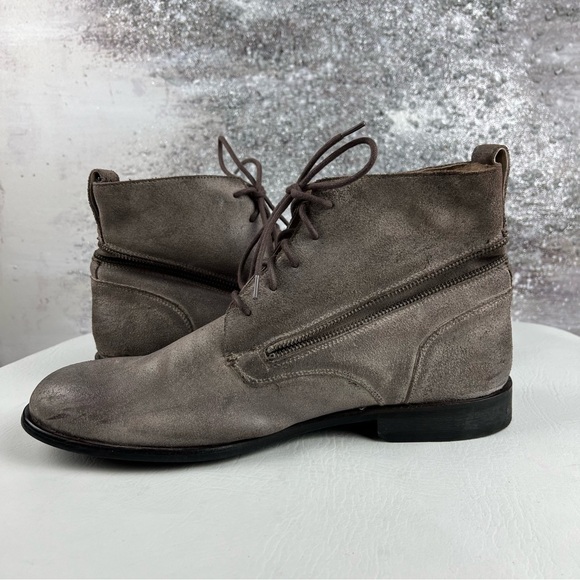 539sqq John Varvatos Men\'s Gray Leather chukka Boots 12 main image 6